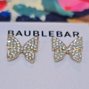 BaubleBar Crystal🦋 Gold Butterfly Earrings